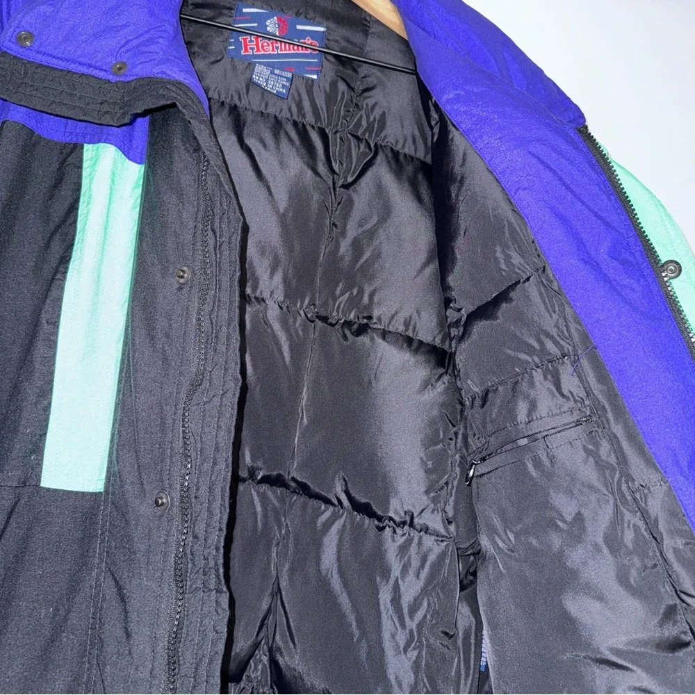 Herman’s Goose Feather‎ Down Ski Jacket Colorful Women’s Jacket Double Layer - Picture 5 of 6
